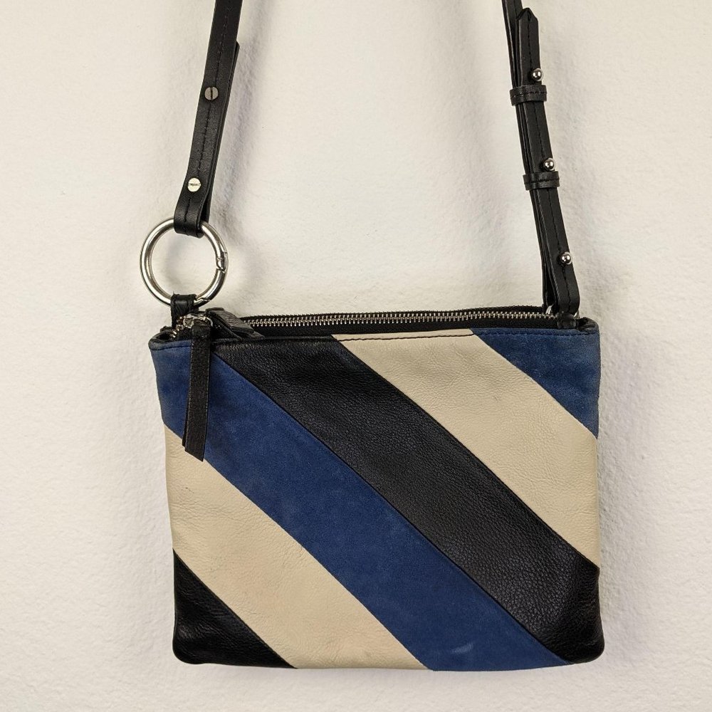 Topshop Suede Patchwork Shoulder Bag RARE - Picture 4 of 4